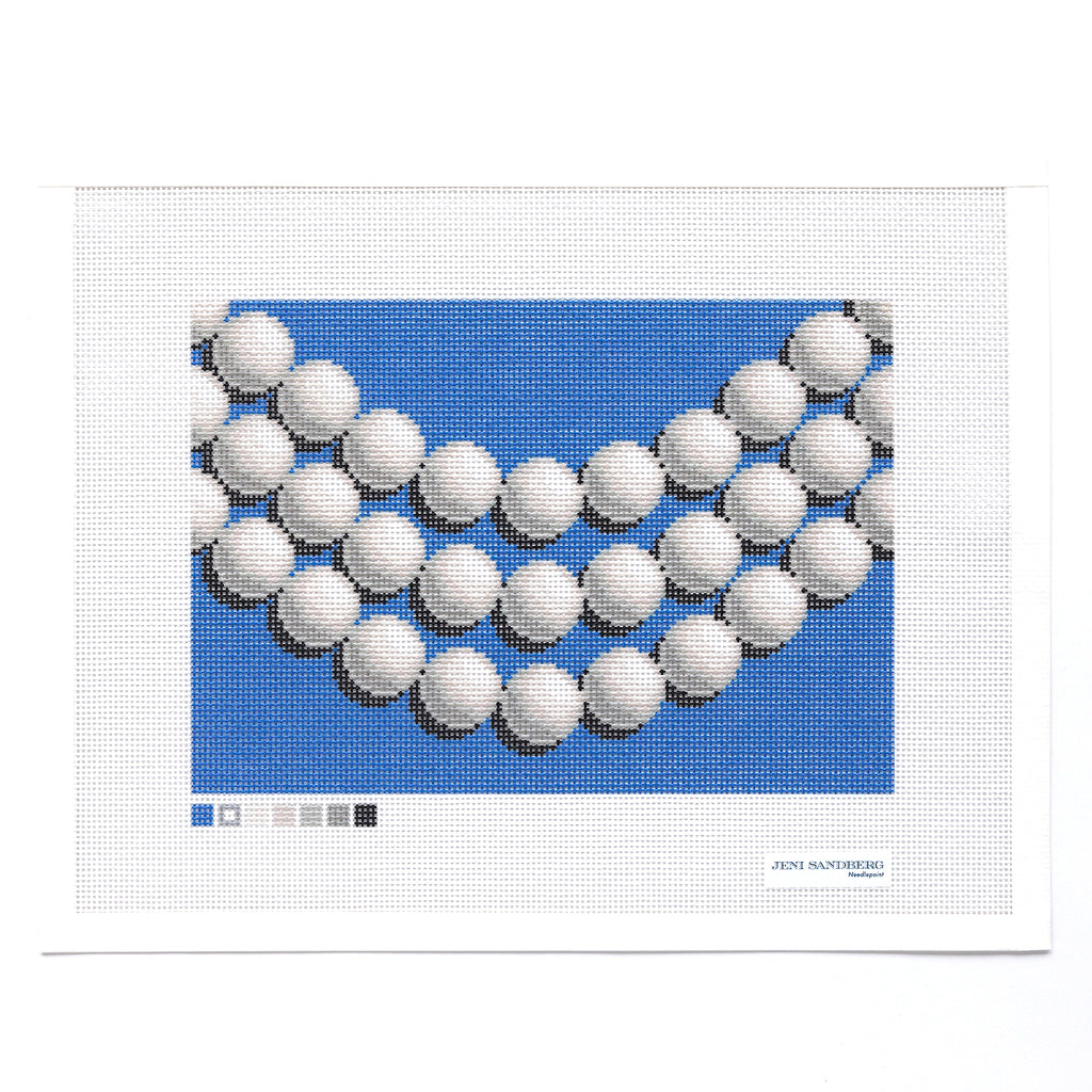 Hicks Braid Clutch Needlepoint Canvas - Blue – Jeni Sandberg Needlepoint