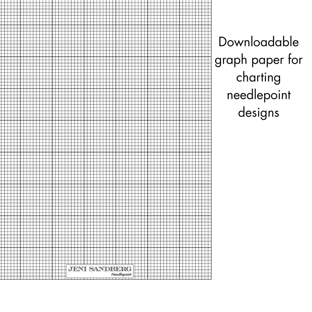 Needlepoint Grid Graph Paper Download for Needlepoint Charting – Jeni Sandberg Needlepoint