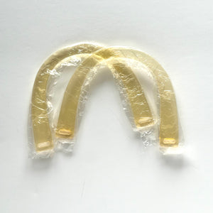Pair of Translucent Gold Acrylic Purse Handles - for Needlepoint Handbag