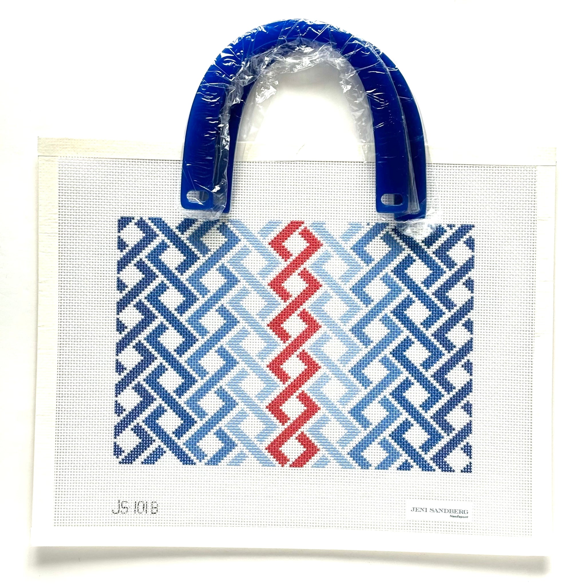 Pair of Blue Acrylic Purse Handles - for Needlepoint Handbag