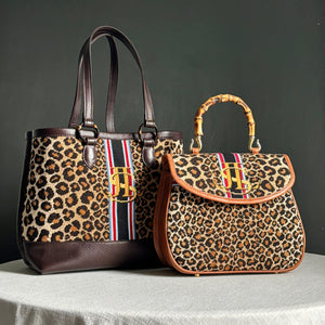Leopard Pattern Tote Bag / Pillow Needlepoint Canvas