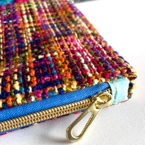 Colorful Tweed Needlepoint Project Bag or Clutch