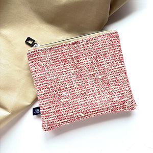 Pink Boucle Needlepoint Project Bag or Clutch - Small