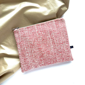 Pink Boucle Needlepoint Project Bag or Clutch - Large