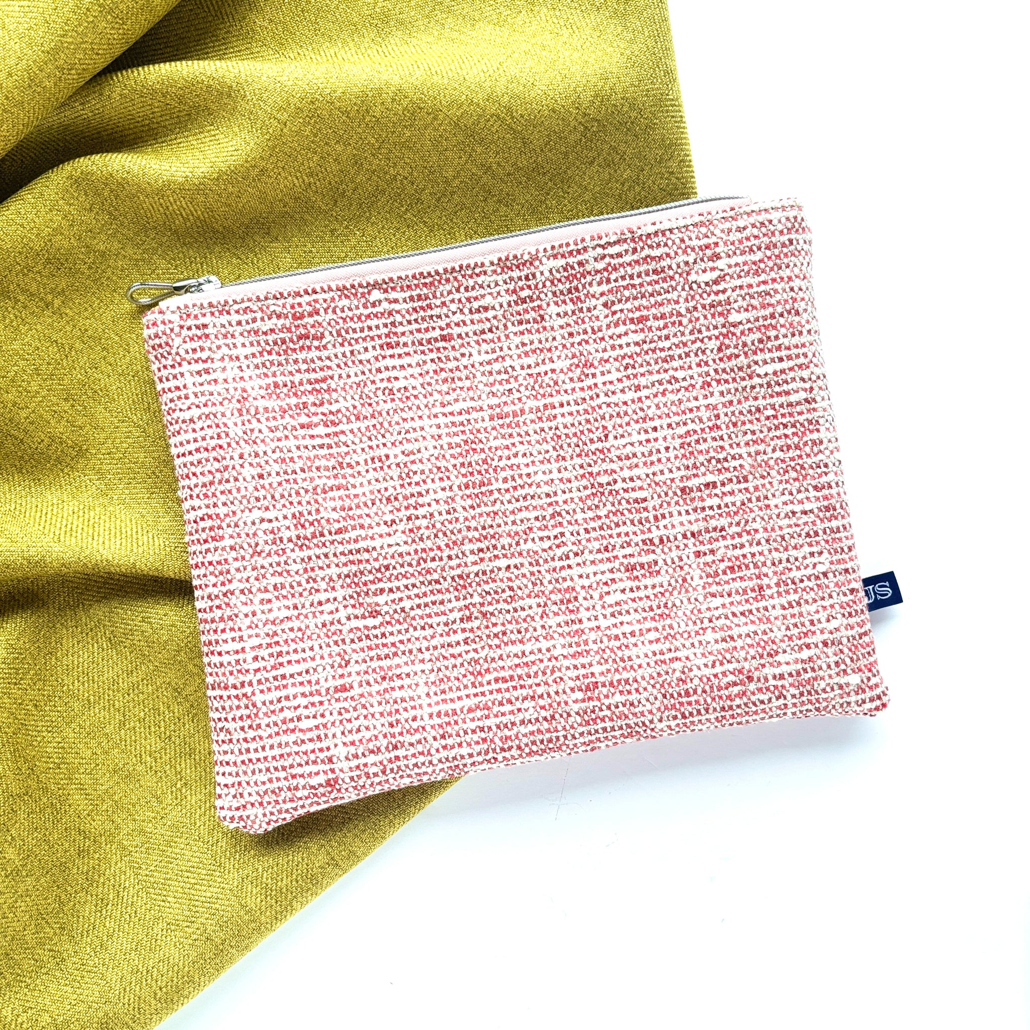 Pink Boucle Needlepoint Project Bag or Clutch - Medium