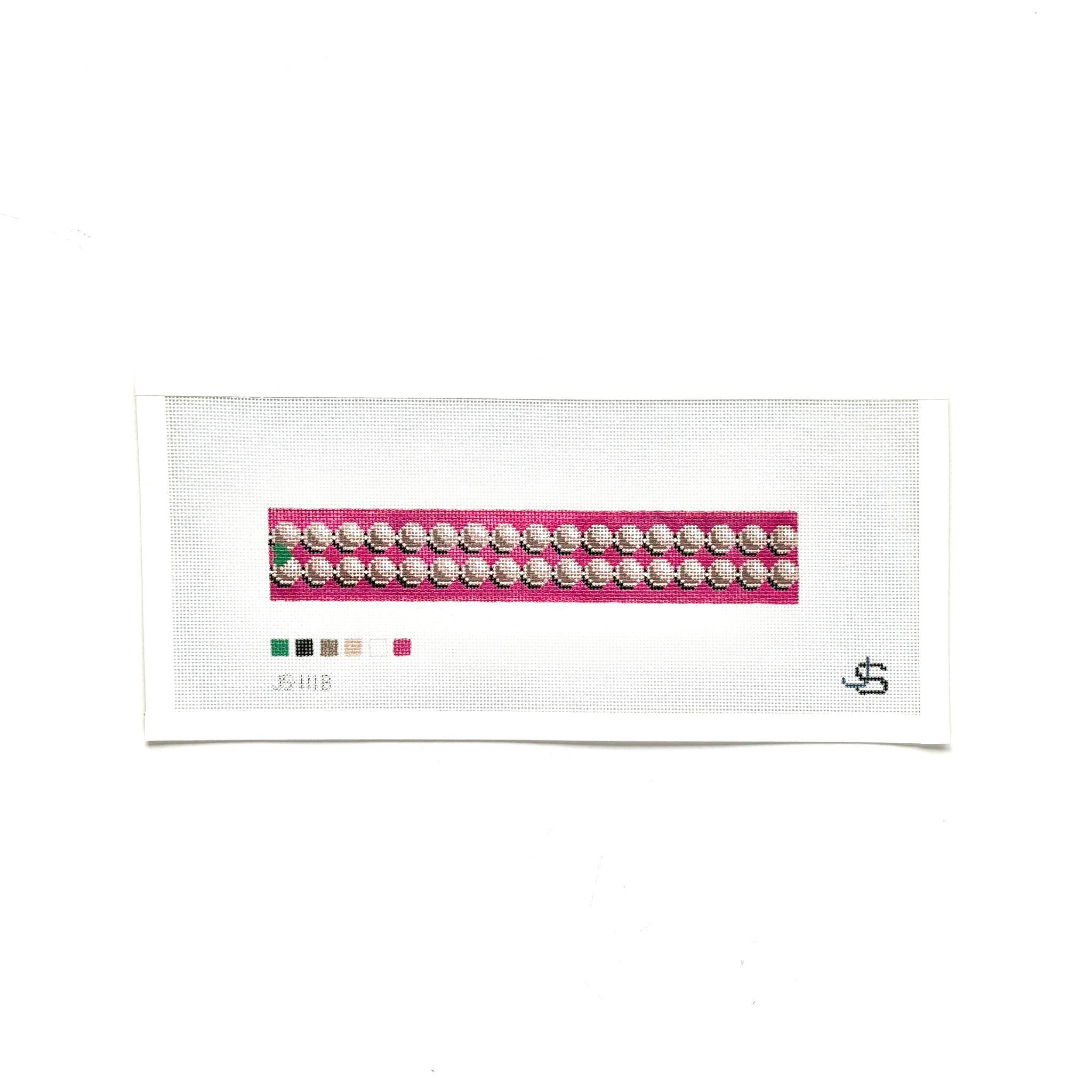 Pearls Key Fob Needlepoint Canvas - Pink