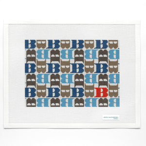 B Letter Clutch Needlepoint Canvas