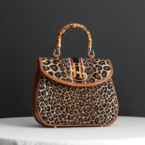 Leopard needlepoint purse - Jeni Sandberg