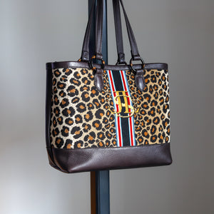 Leopard Pattern Tote Bag / Pillow Needlepoint Canvas