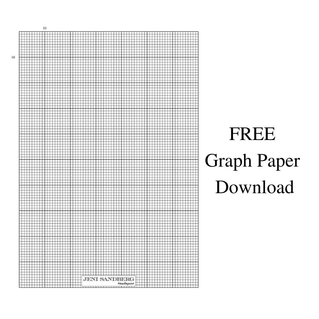 FREE Graph Paper Download for Needlepoint Charting – Jeni Sandberg Needlepoint for Free Printable Cm Graph Paper