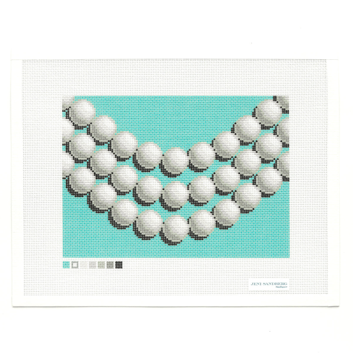 Pearl Clutch Needlepoint Canvas - Green – Jeni Sandberg Needlepoint