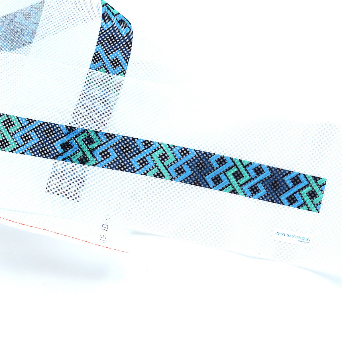 Hicks Braid Belt / Bag Strap Needlepoint Canvas - Blue