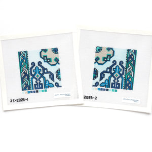 Holbein 4 Inch Square Coaster Needlepoint Canvas - Blue