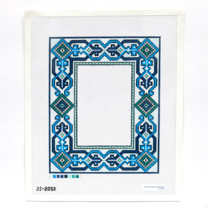 Holbein Picture Frame Needlepoint Canvas - Blue 4 x 6 opening
